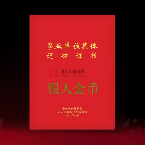 事业单位集体嘉奖立功荣誉证书奖励证书
