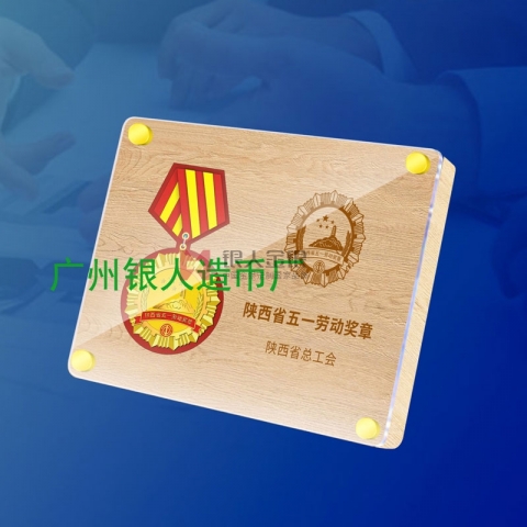 陕西省五一劳动模范奖章勋章奖牌证书