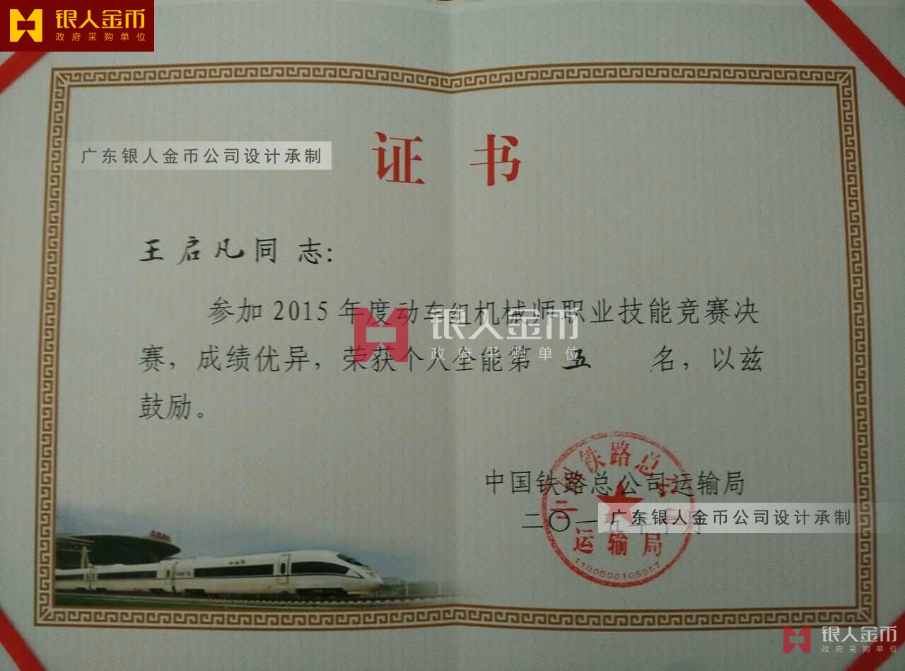 中华全国铁路总工会火车头奖章、火车头奖杯、获奖荣誉证书（图）