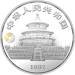 1987版熊猫金铂纪念币1盎司圆形铂质纪念币