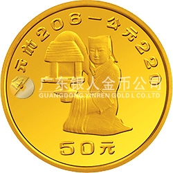 中国出土文物（青铜器）金银纪念币（第2组）1/2盎司圆形金质纪念币
