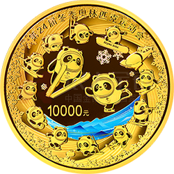 第24届冬季奥林匹克运动会金银纪念币（第2组）1公斤圆形金质纪念币