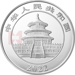 2022版熊猫贵金属纪念币1公斤圆形银质纪念币