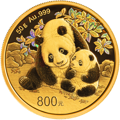 2024版熊猫50克精制金质纪念币