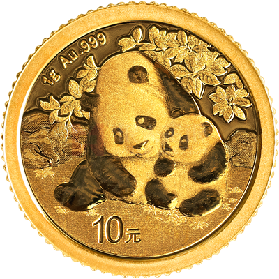 2024版熊猫1克普制金质纪念币